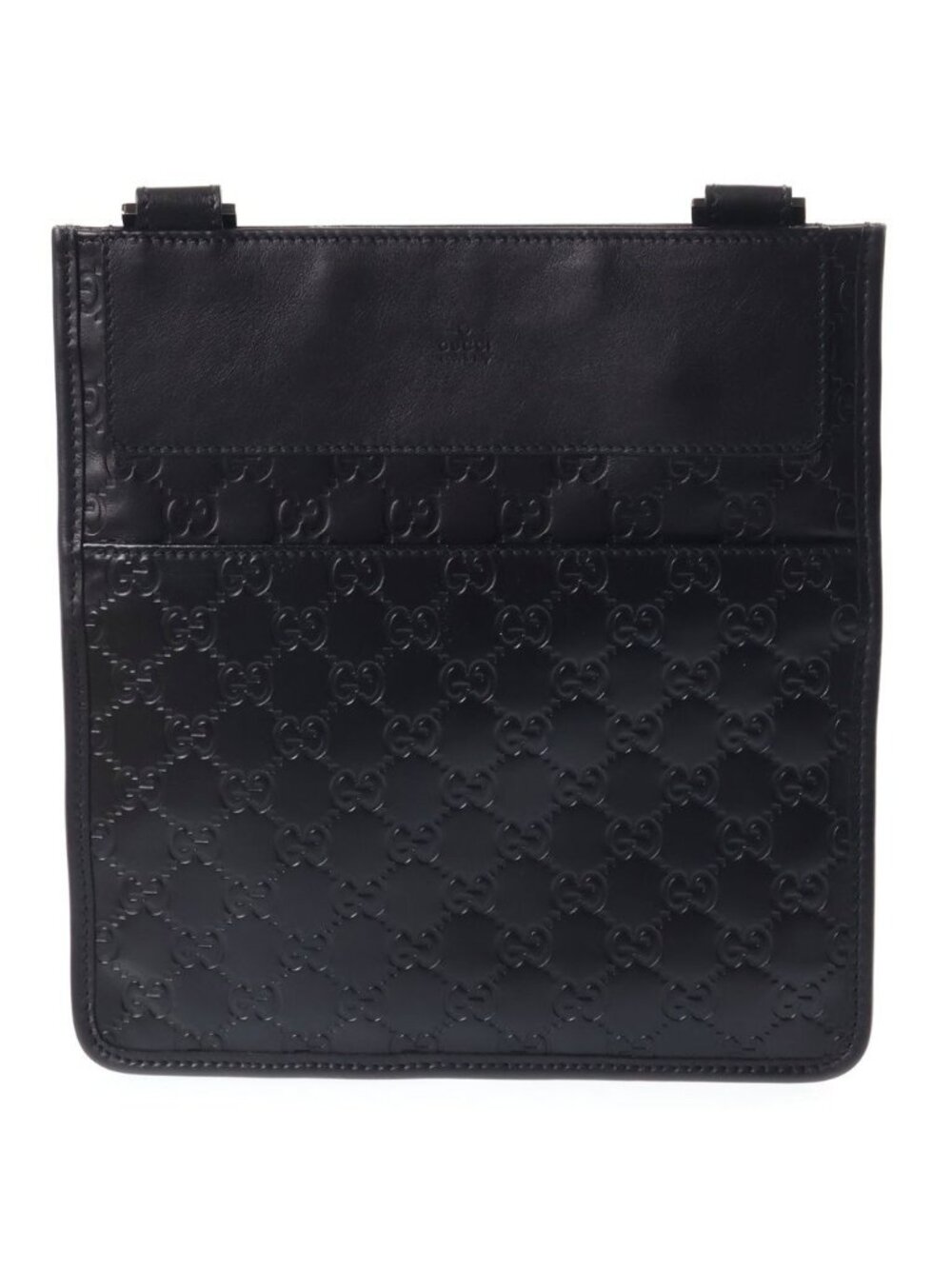 Gucci Guccissima Shoulder Bag Black Leather